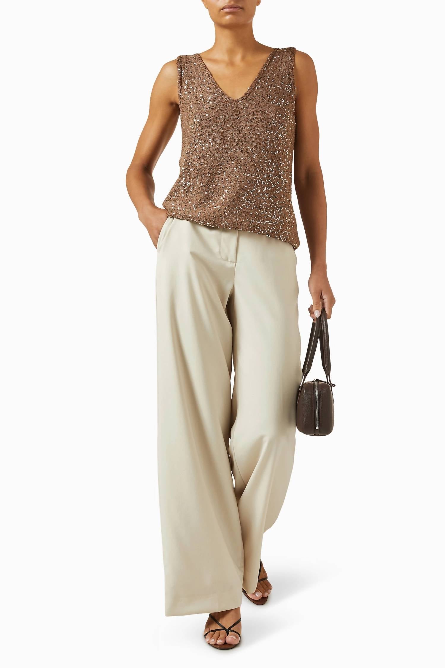 Weekend Max Mara - Acaici Sleeveless V-Neck Top