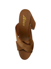 Liliana Women's Suede Dandy Platforms in tan - women's shoe - alternate view