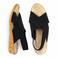 Charleston Shoe Co. - Women's Atlantic Solid Sling Back Stretch Sandal