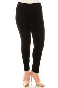 Zac & Rachel - Printed Velvet Ankle Pull-on Pants