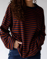 Mimosa Striped Long Sleeve Top in caramel tide - women's long sleeve top - view 4