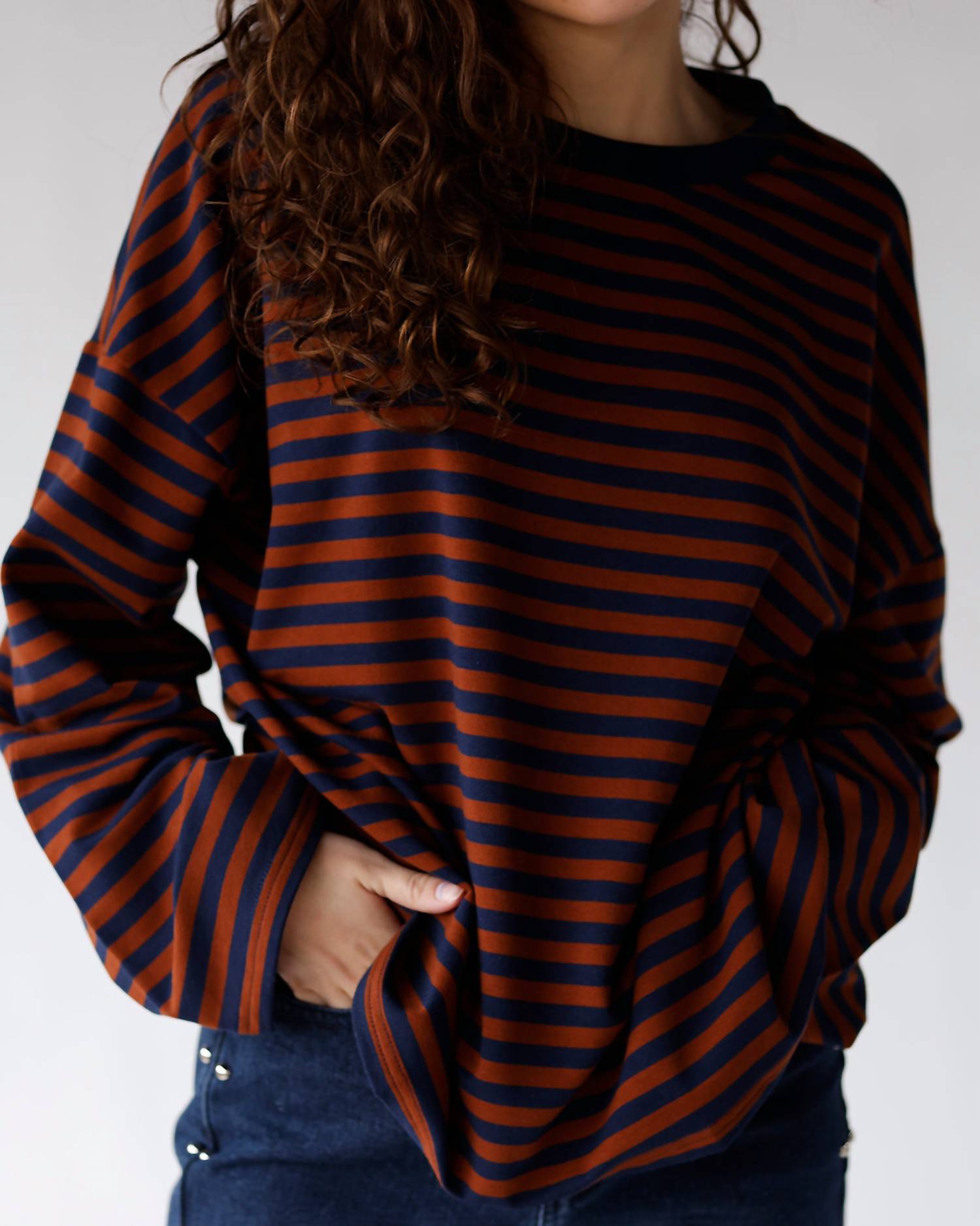 Mimosa Striped Long Sleeve Top in caramel tide - women's long sleeve top - view 4