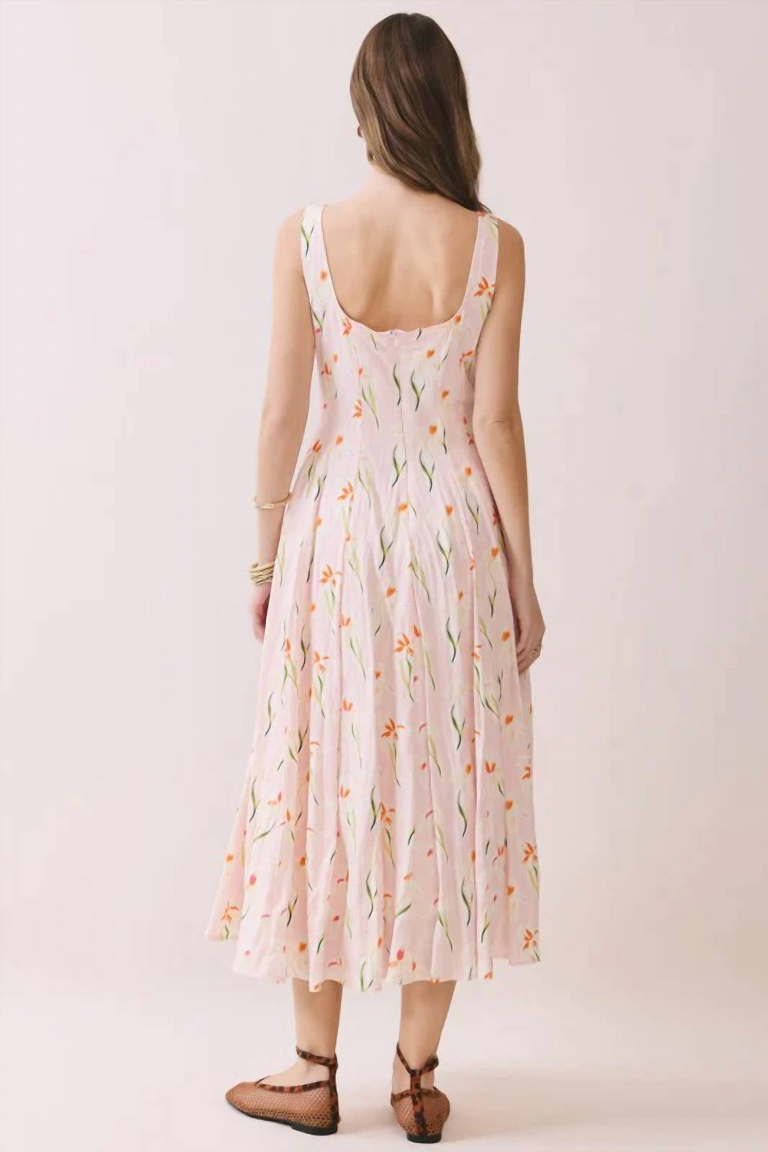 Pretty Follies - Floral Detail Midi Dress