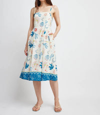 Self Contrast - Brynn Pleated Strappy Dress