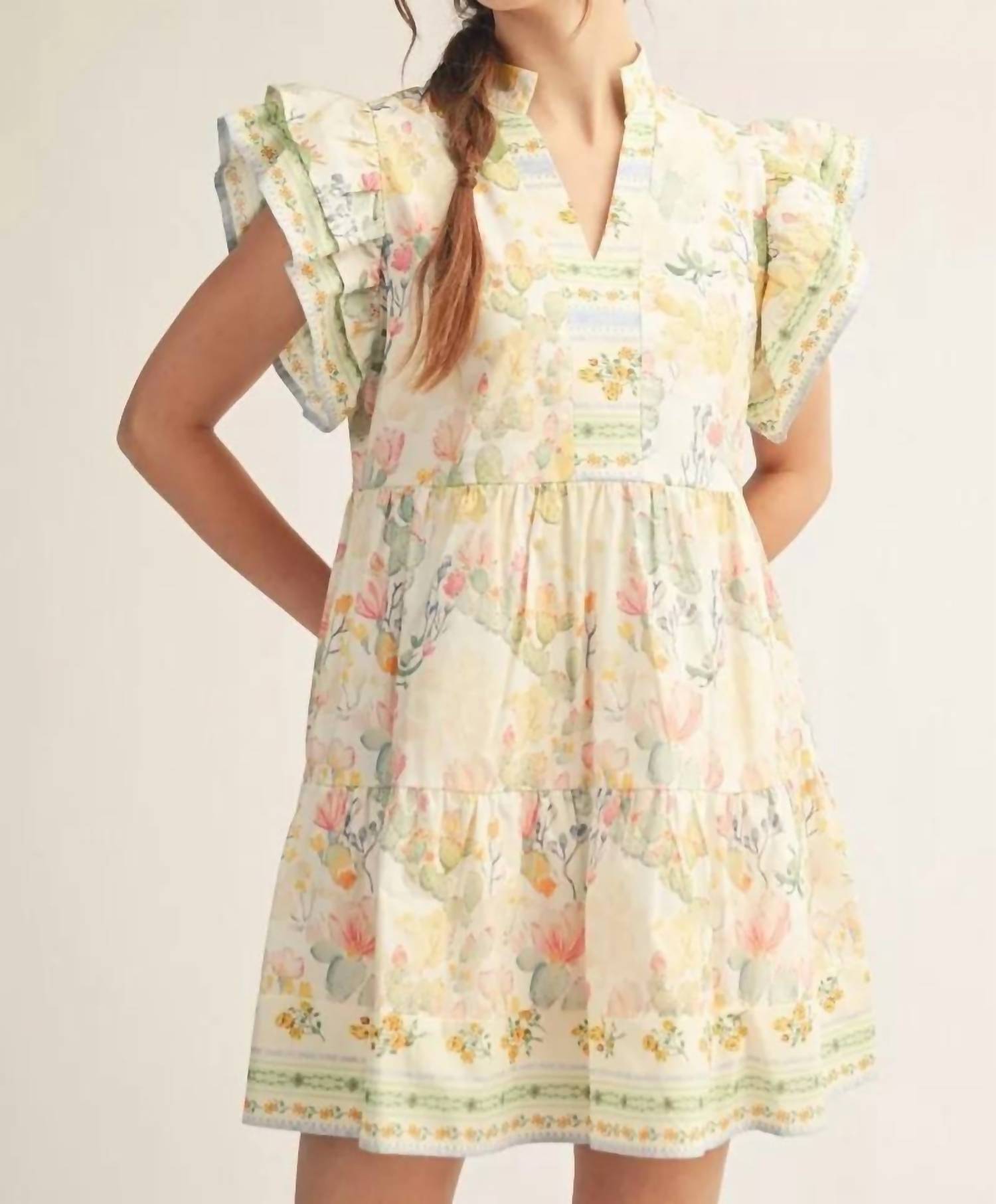 Jodifl One Step Closer Mini Dress in multi - women's dress - detail view