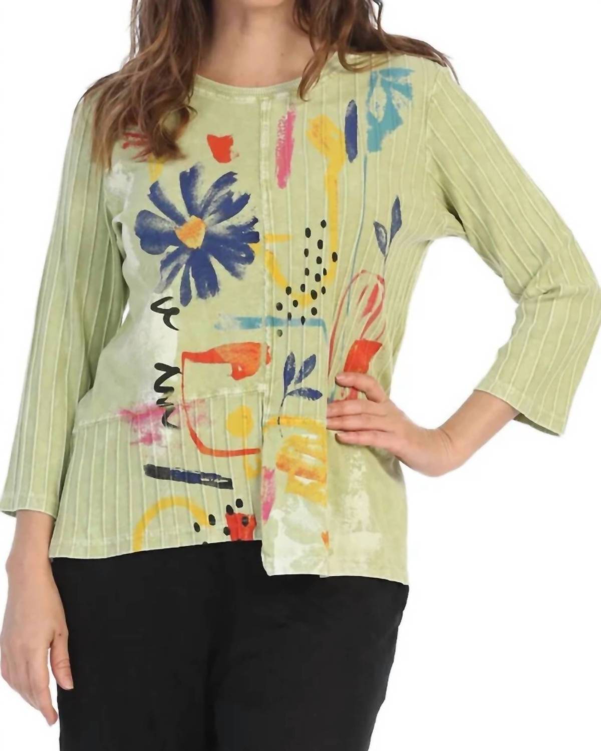 Jess & Jane - Lulu Mineral Washed Ribbed Top