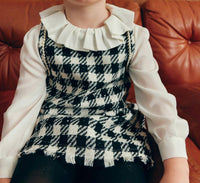 Abel & Lula Girls Pinafore Dress in black - kids' dress