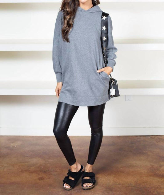 Bobi - Split Seam Hoodie Chambray