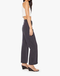 Mother Smooth Half Pipe Flood Jeans in faded black - women's pants - alternate view