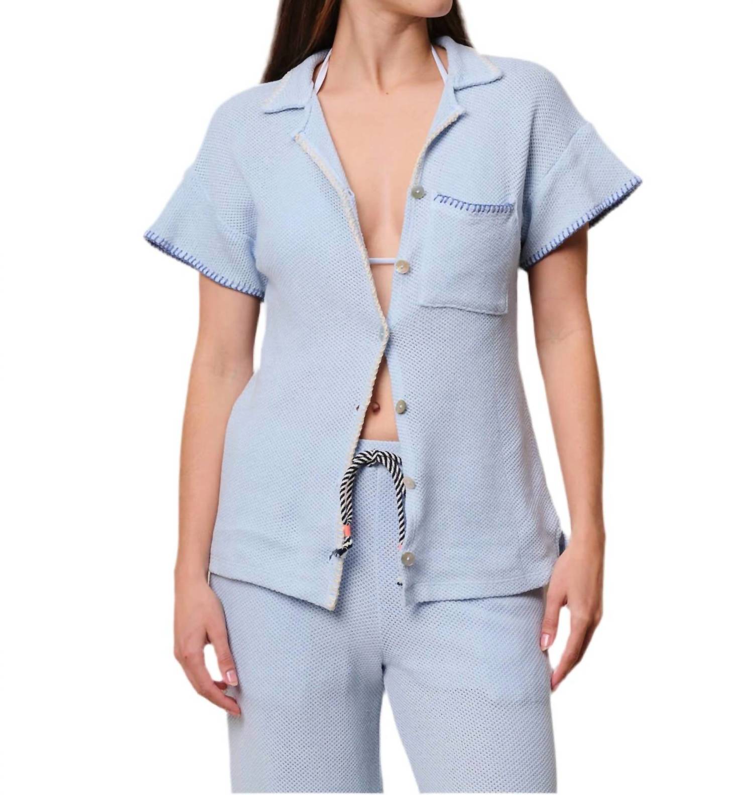 Sundry - Mesh Camp Short Sleeve Shirt