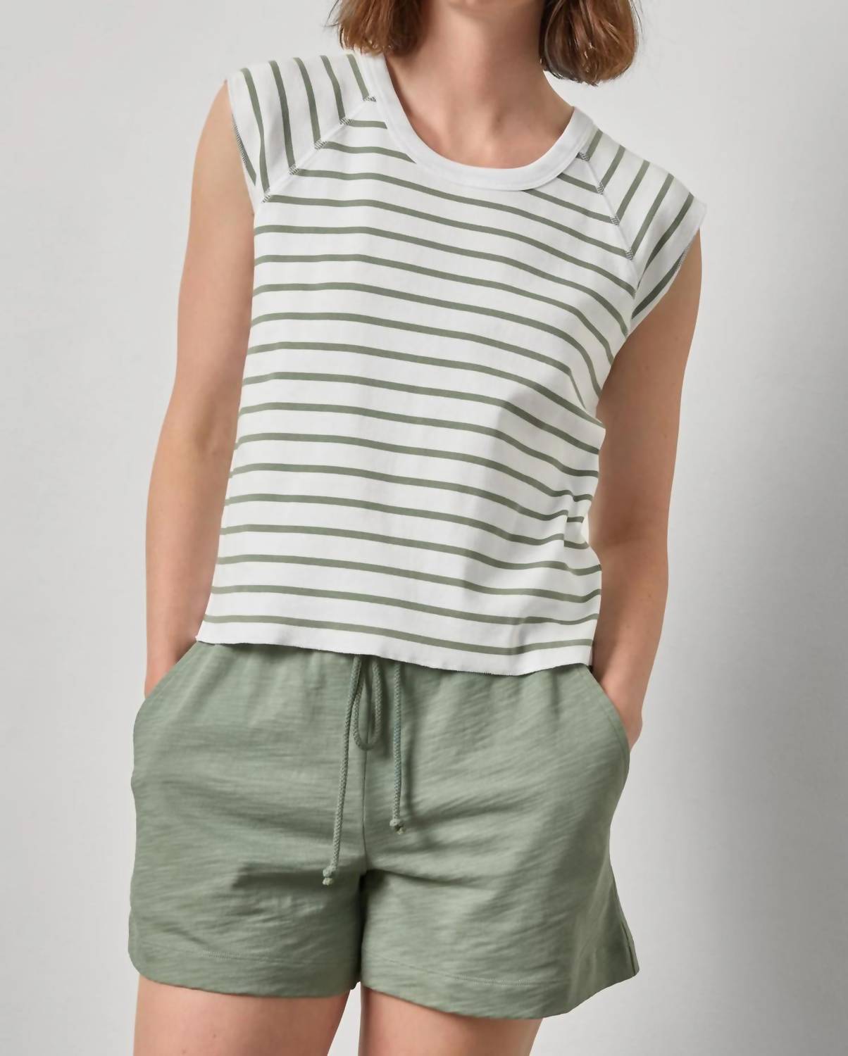 Lilla P - Rib Short Sleeve Scoop Neck Tee