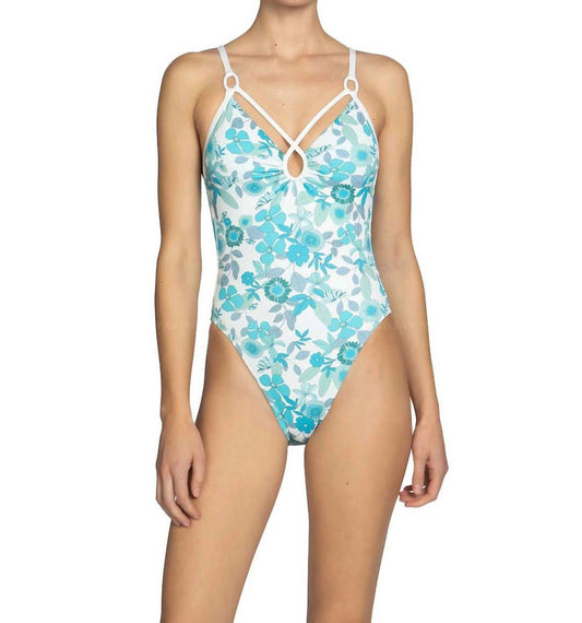 Robin Piccone - Women's Nerissa Floral Keyhole Lace Back One Piece