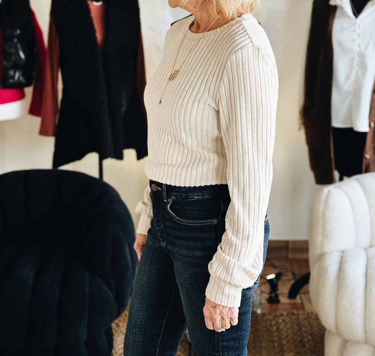 Little Daisy Closet - The Quiet Ease Ribbed Top
