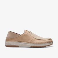 Clarks Men's Nature 5 Moc Shoes in sand - men's loafer - detail view