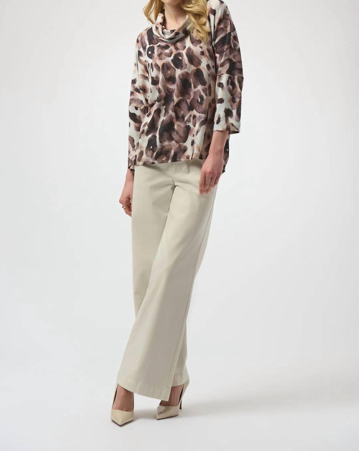 Joseph Ribkoff - Animal Print 3/4 Sleeves Tunic