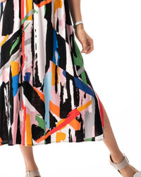 Pure Essence - Abstract Lines Empire Dress