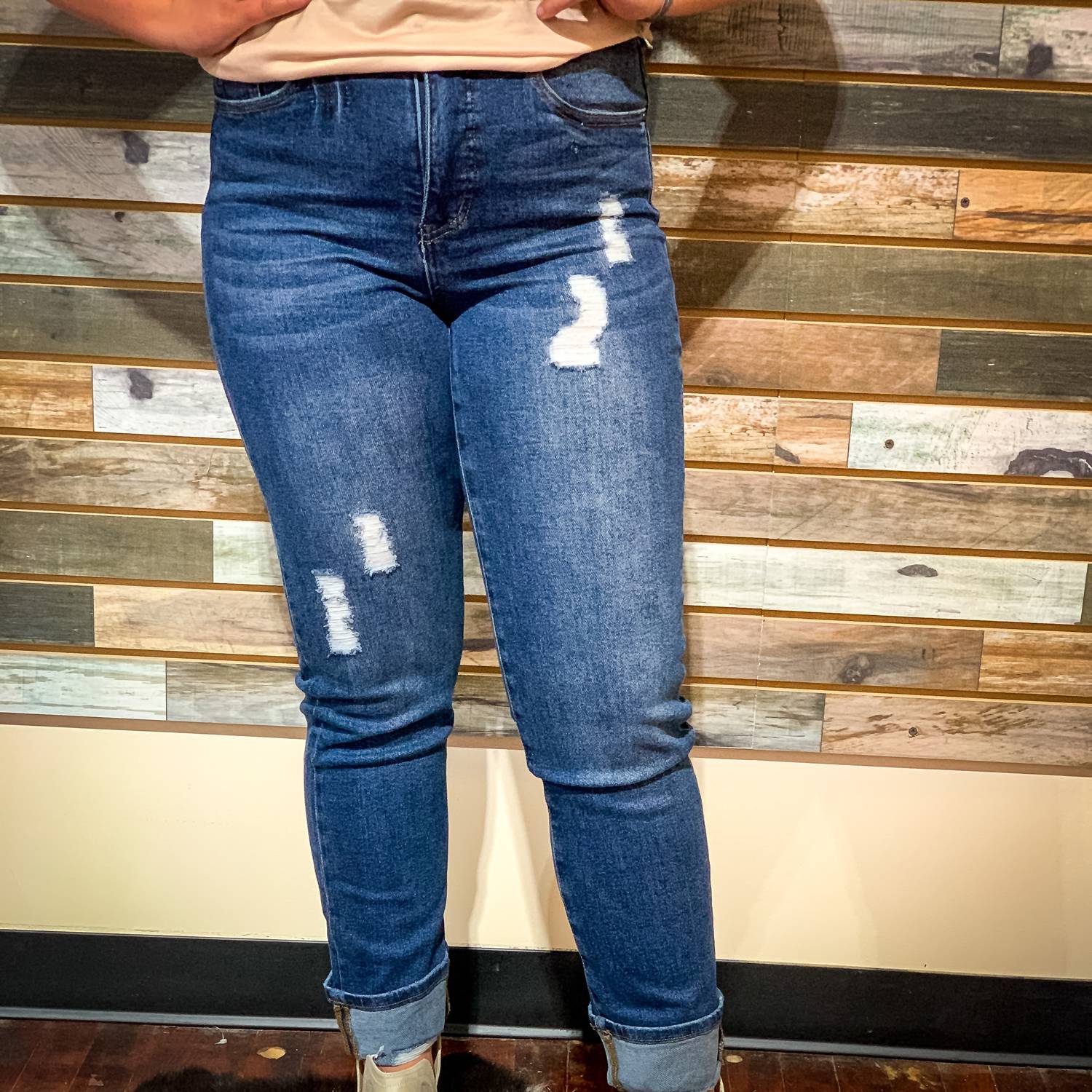 Lucky & Blessed - Women's High Rise Boyfriend Jeans