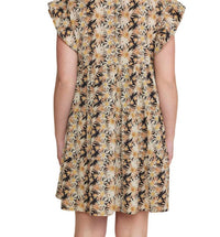 Entro - Floral Ruffle V-Neck Dress