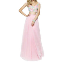 Sherri Hill Floral Beaded Two Piece Gown in pink - women's dress