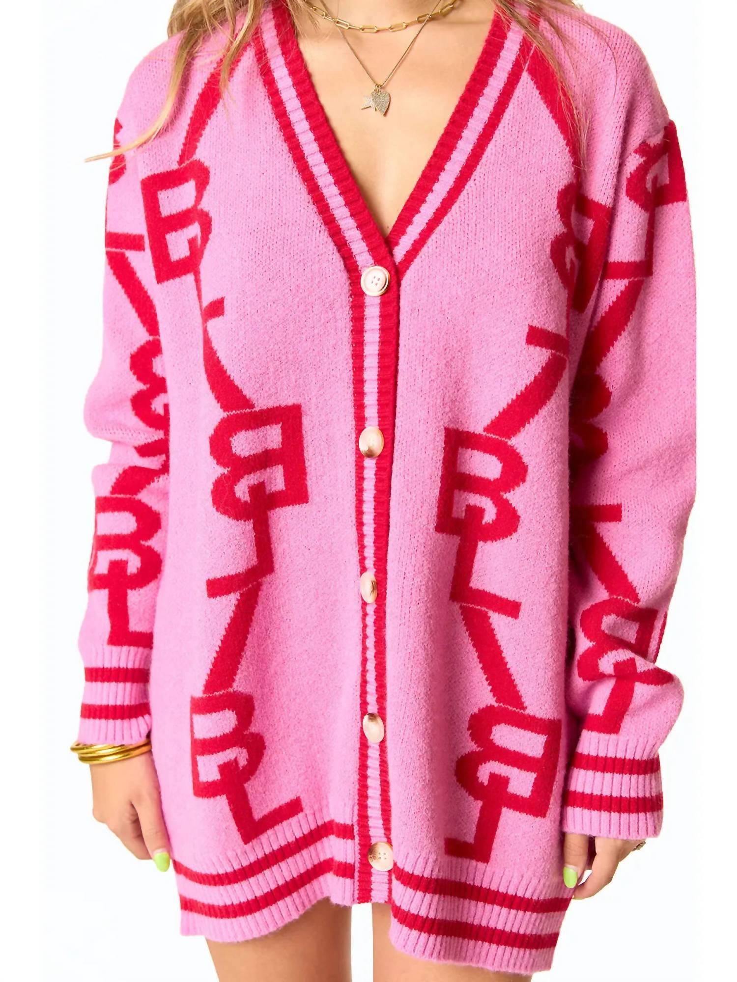 Buddylove - Varsity Lovey Knit Cardigan