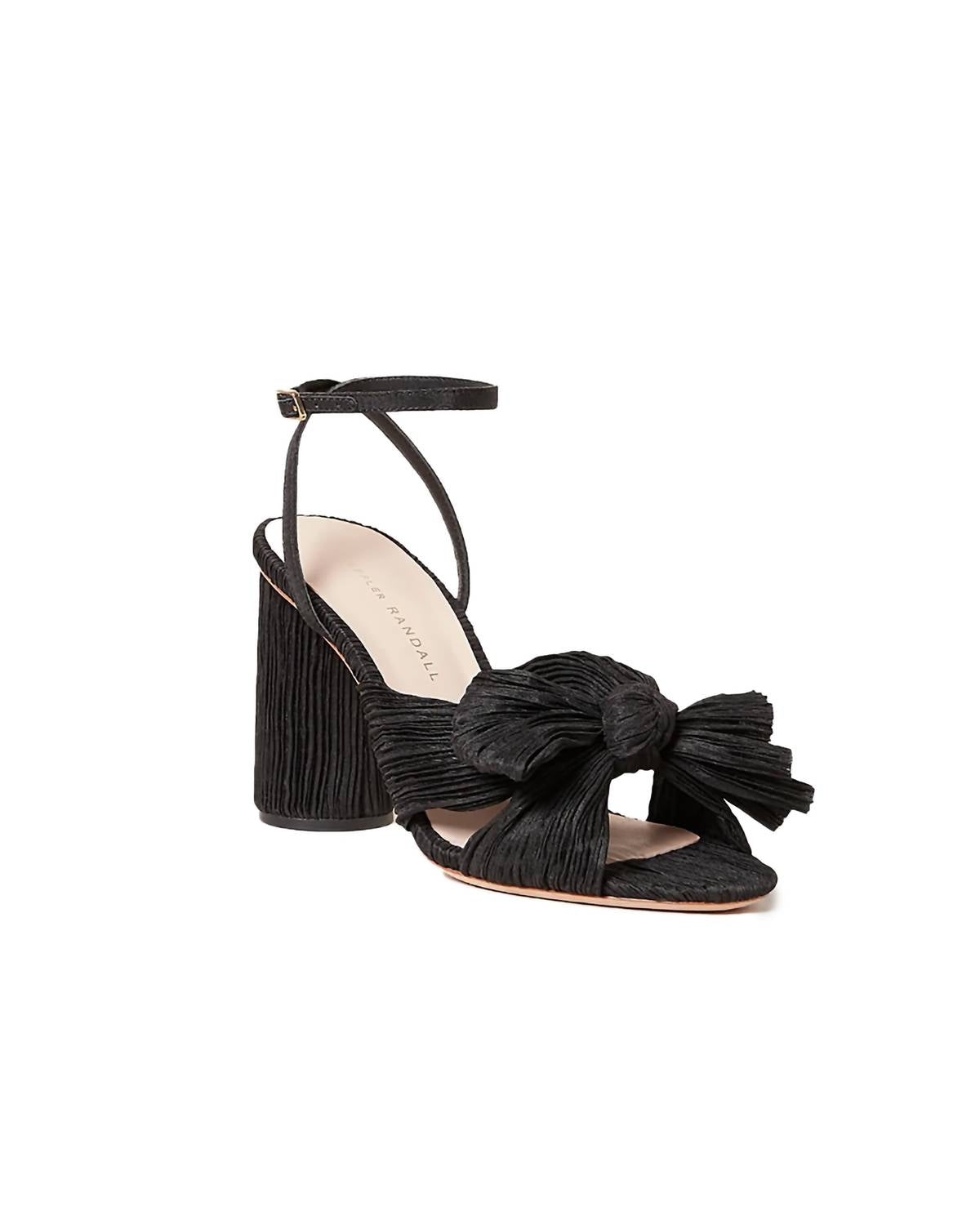 Loeffler Randall Women's Camellia Pleated Bow Heel in black - women's heels