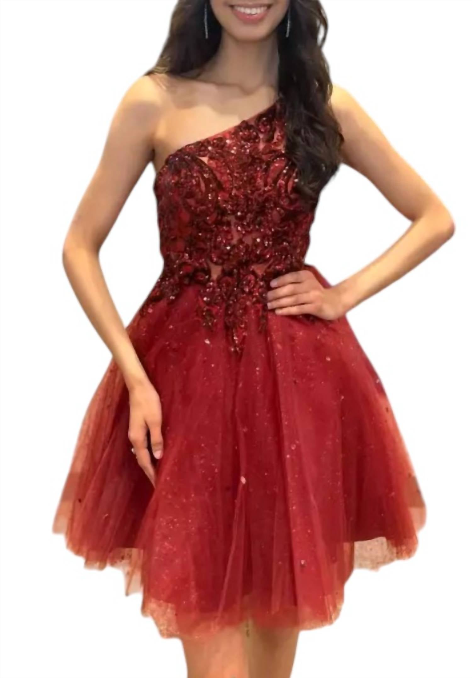 MORILEE One Shoulder Dress in sangria - women's dress