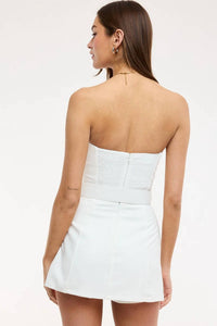Sky To Moon - Tribeca Strapless Belted Dress Romper