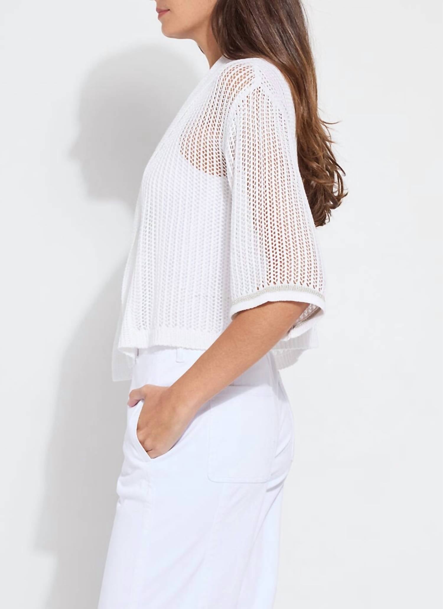 Lysse - Elera Linen Mesh Cardigan