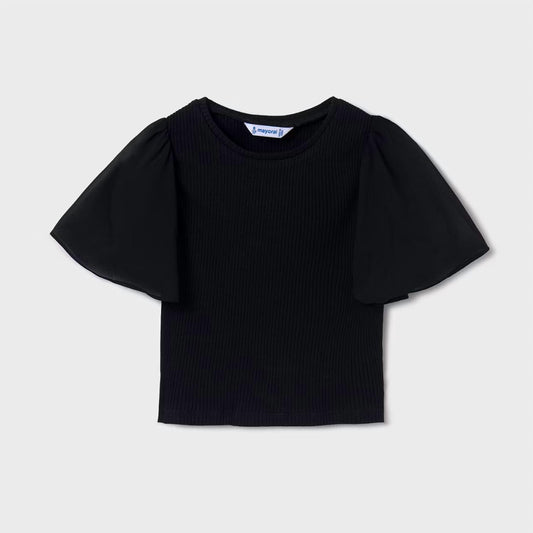 Mayoral - Girl's Fluster Sheer Sleeve Top