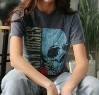 People Of Leisure - Guns N Roses Flower Skull Tee