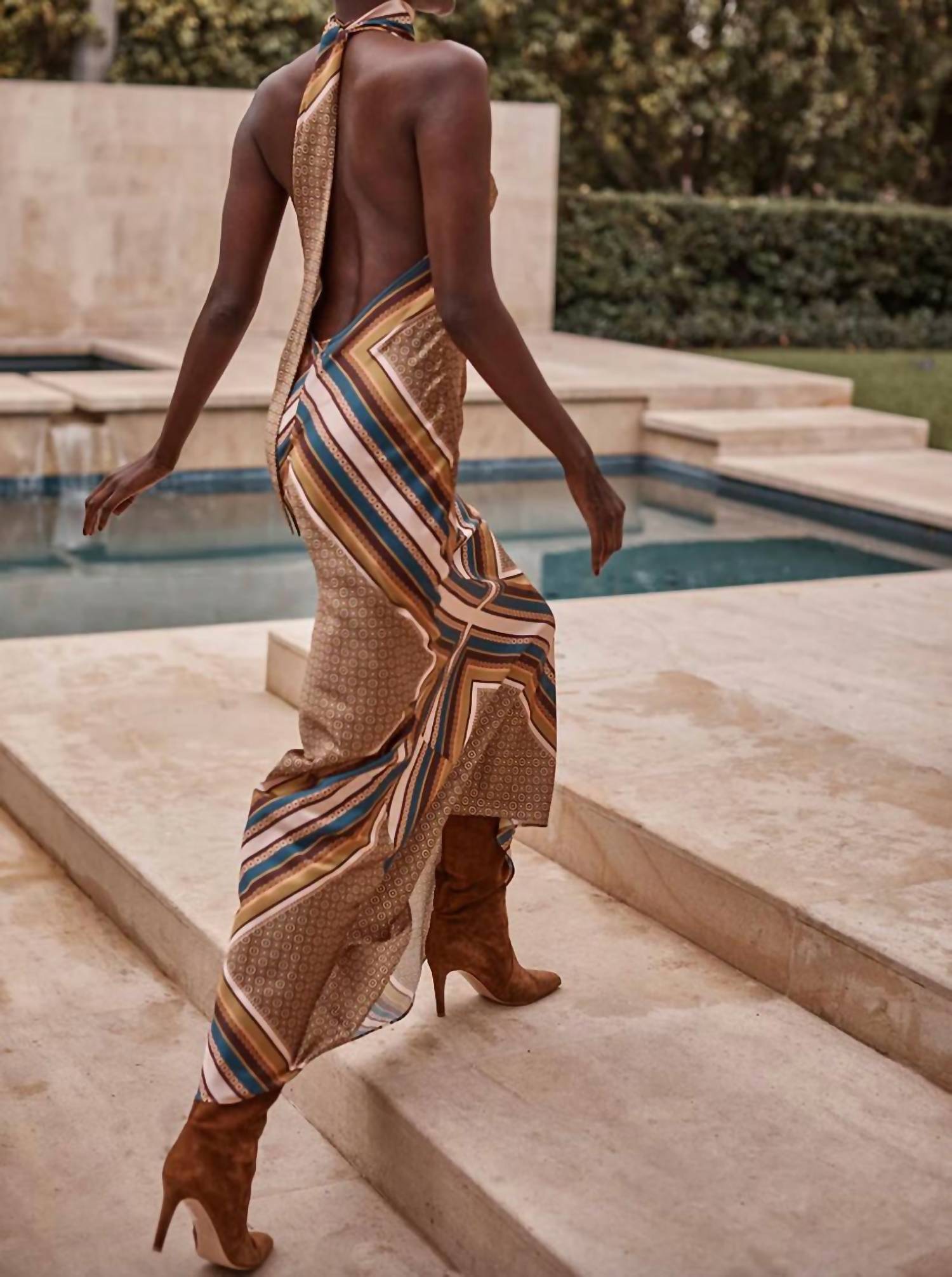 Misa Los Angeles - Minerva Halter Maxi Dress