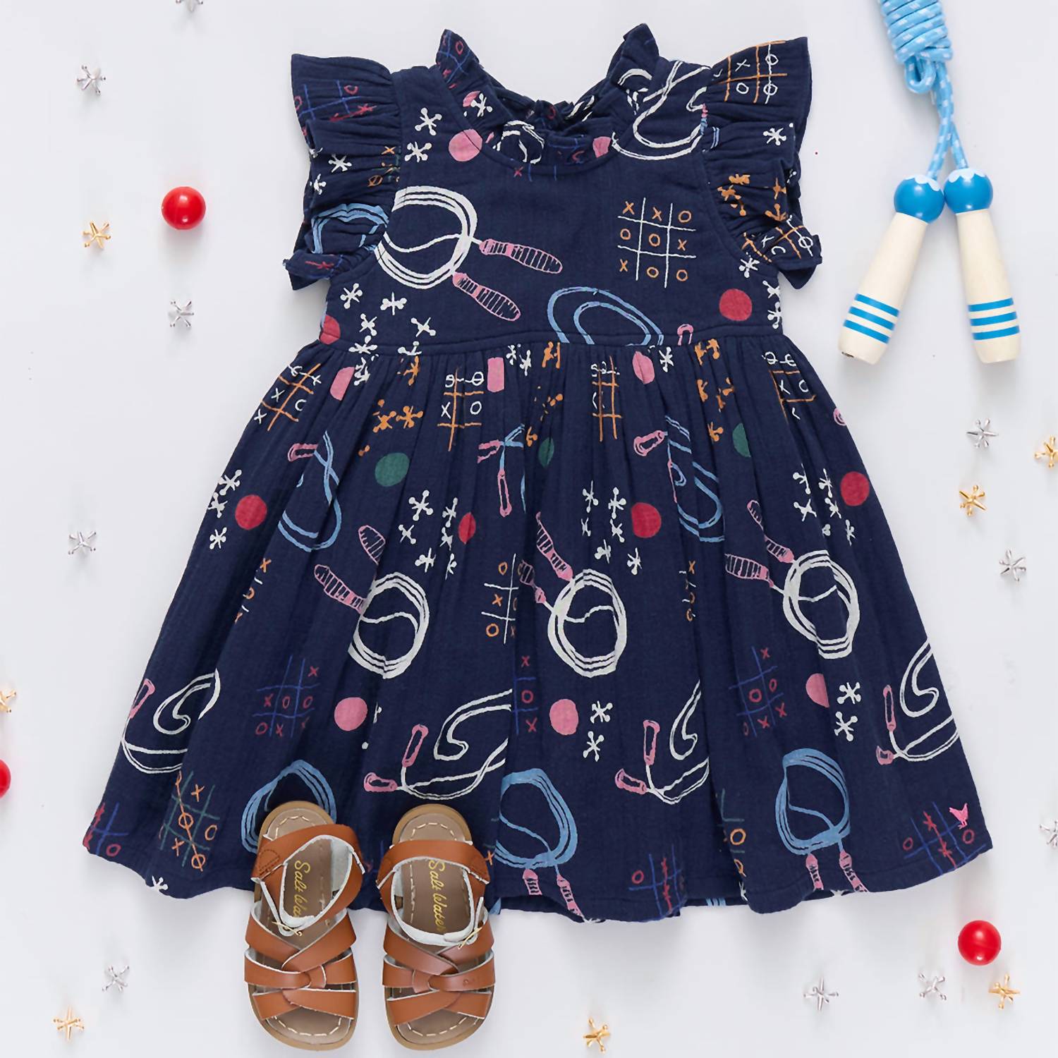 PINK CHICKEN Jennifer Dress in tic tac toe 1 - kids' dress - view 4