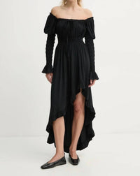 Sleeper - Juliette Shirred Asymmetric Dress