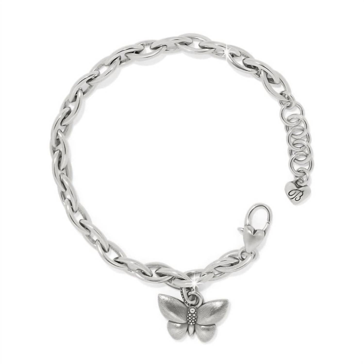 Brighton Women's Bloom Butterfly Petite Bracelet in silver - women's jewelry - detail view