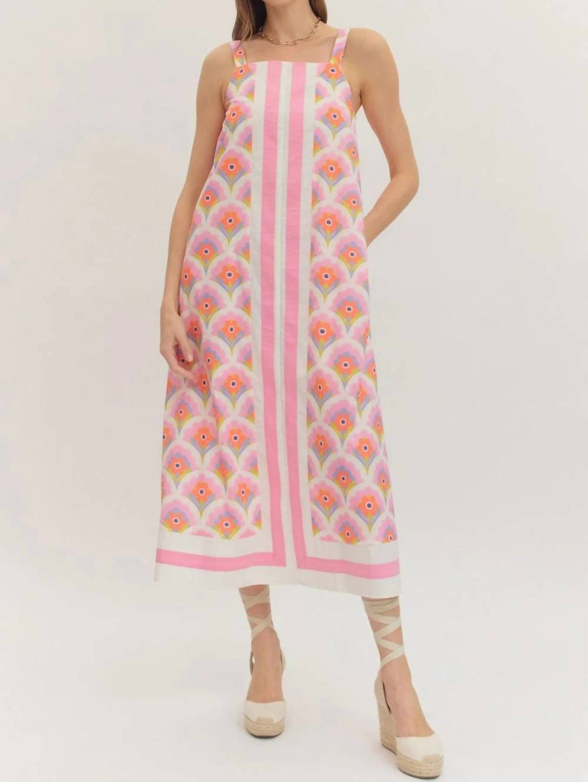 Entro - Nina Floral Midi Dress