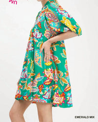 Umgee - Paisley Print Mini Dress