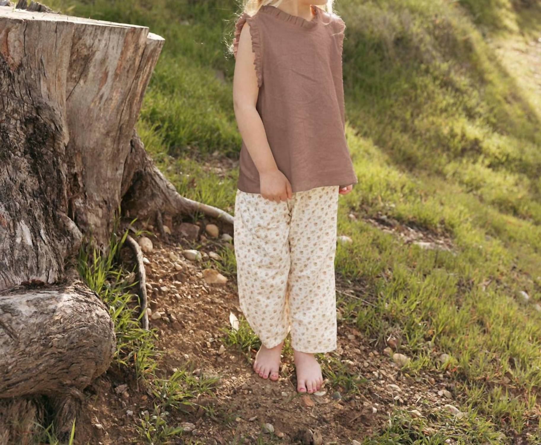 Go Gently Nation - Girls Ruffle Neck Blouse