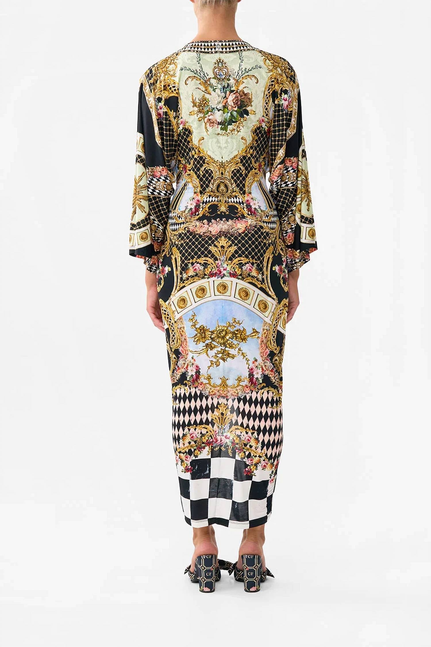 Camilla - Long Split Front Twist Dress