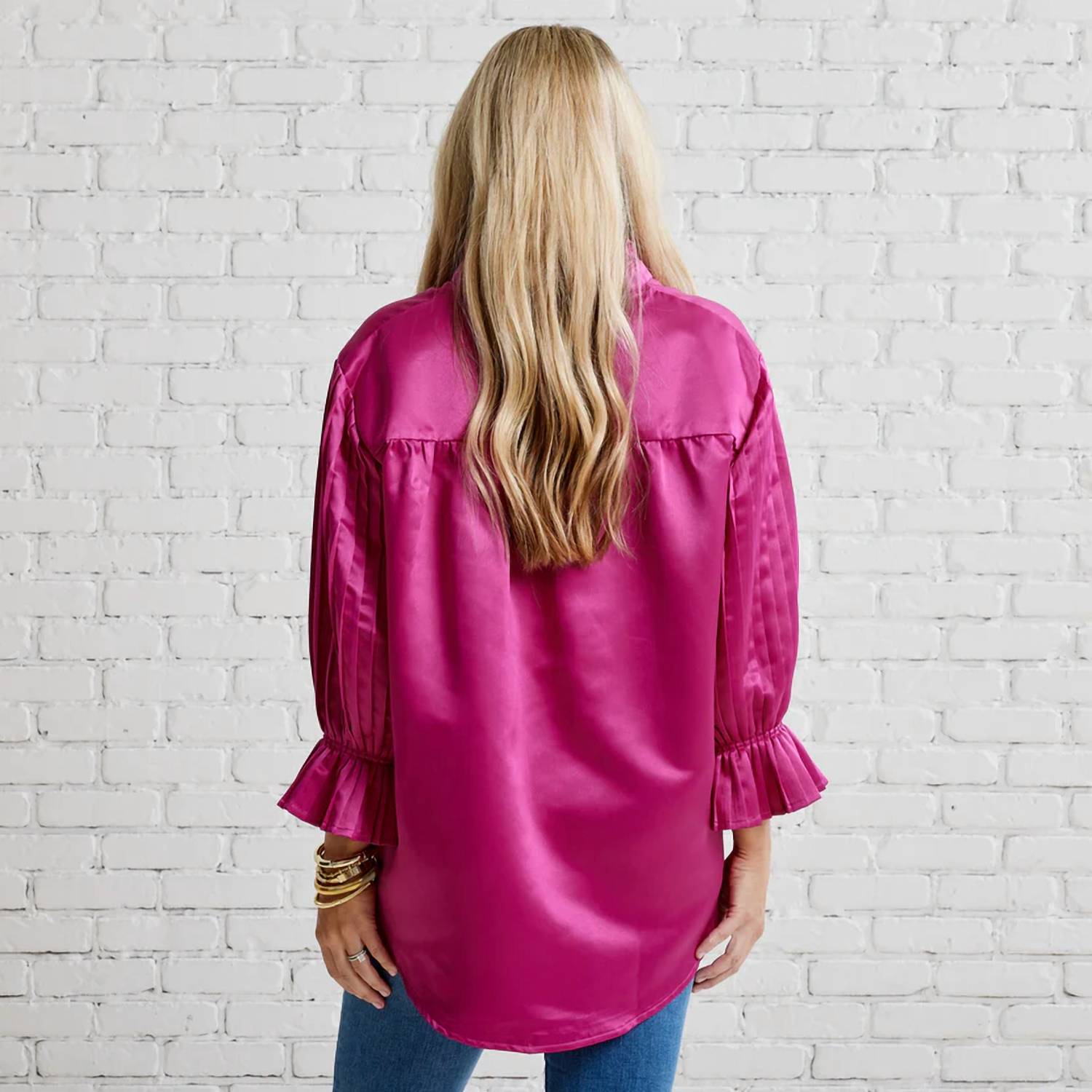 Caryn Lawn - Kimberly Pleated Top