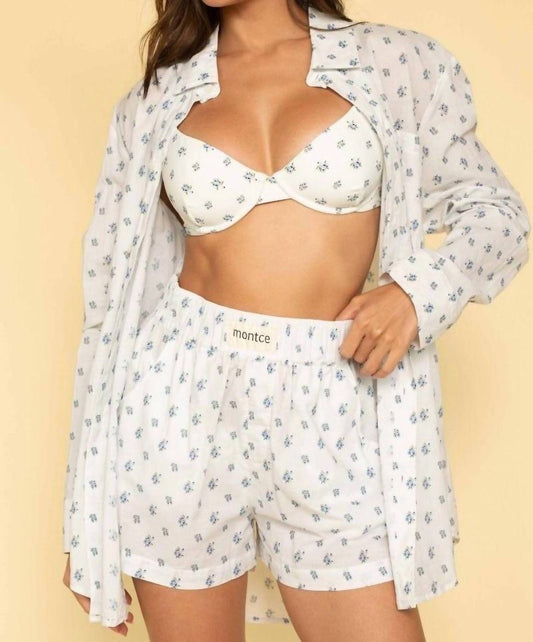 Montce - Floral Boyfriend Button Down Shirt