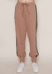 White Birch Teagan Blossom Joggers in toffee - women's pants