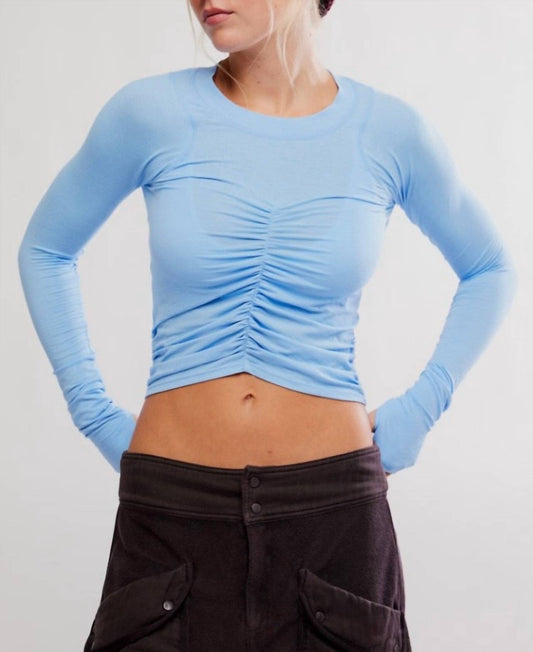 Free People - Tempo Ruched Long Sleeve High Dive Top