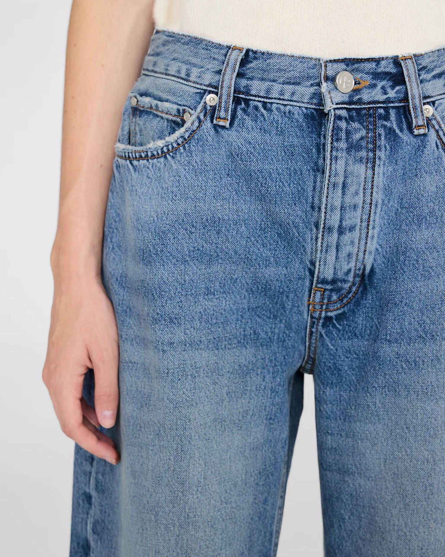 Anine Bing - Fritz Mid Rise Straight Leg Jeans