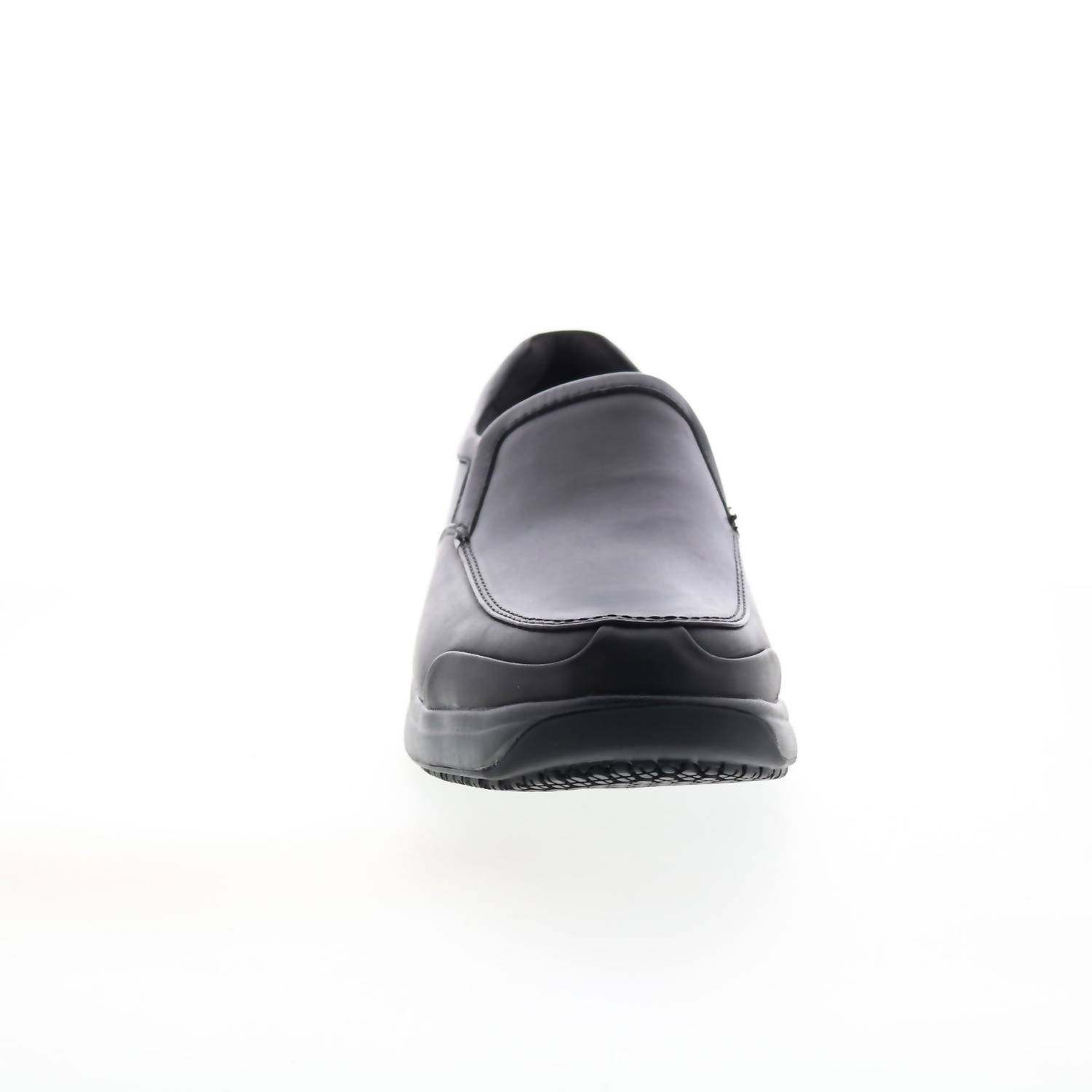 Dunham Men's Battery Park Service Leather Slip-on Shoe in black - men's loafer - alternate view