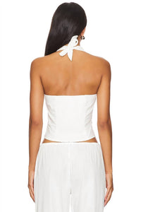 Frankies Bikinis - Cottage Poplin Halter Top