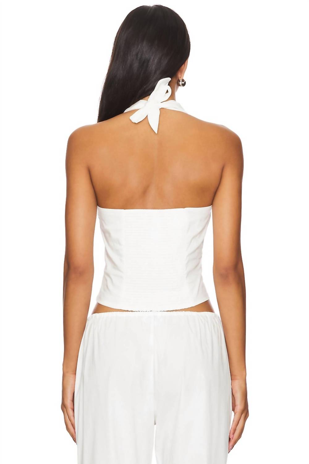 Frankies Bikinis - Cottage Poplin Halter Top