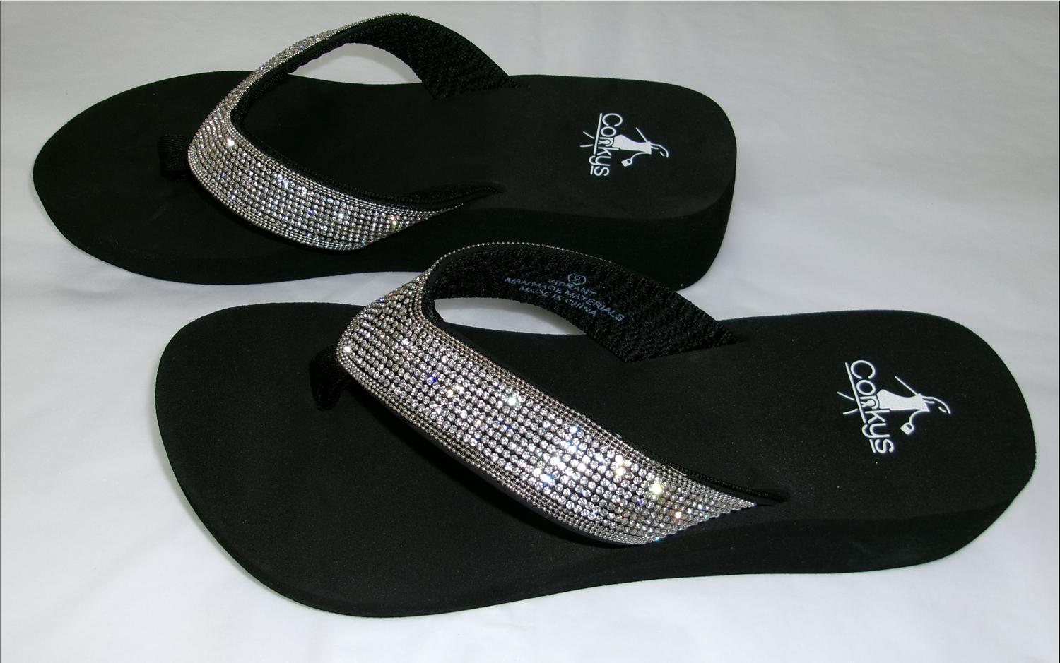 Corkys Footwear Women's Vibrant Flip Flops in clear 1 - women's shoe