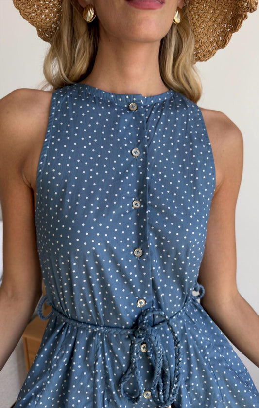 Mint - Fleur Polka Dot Mini Dress