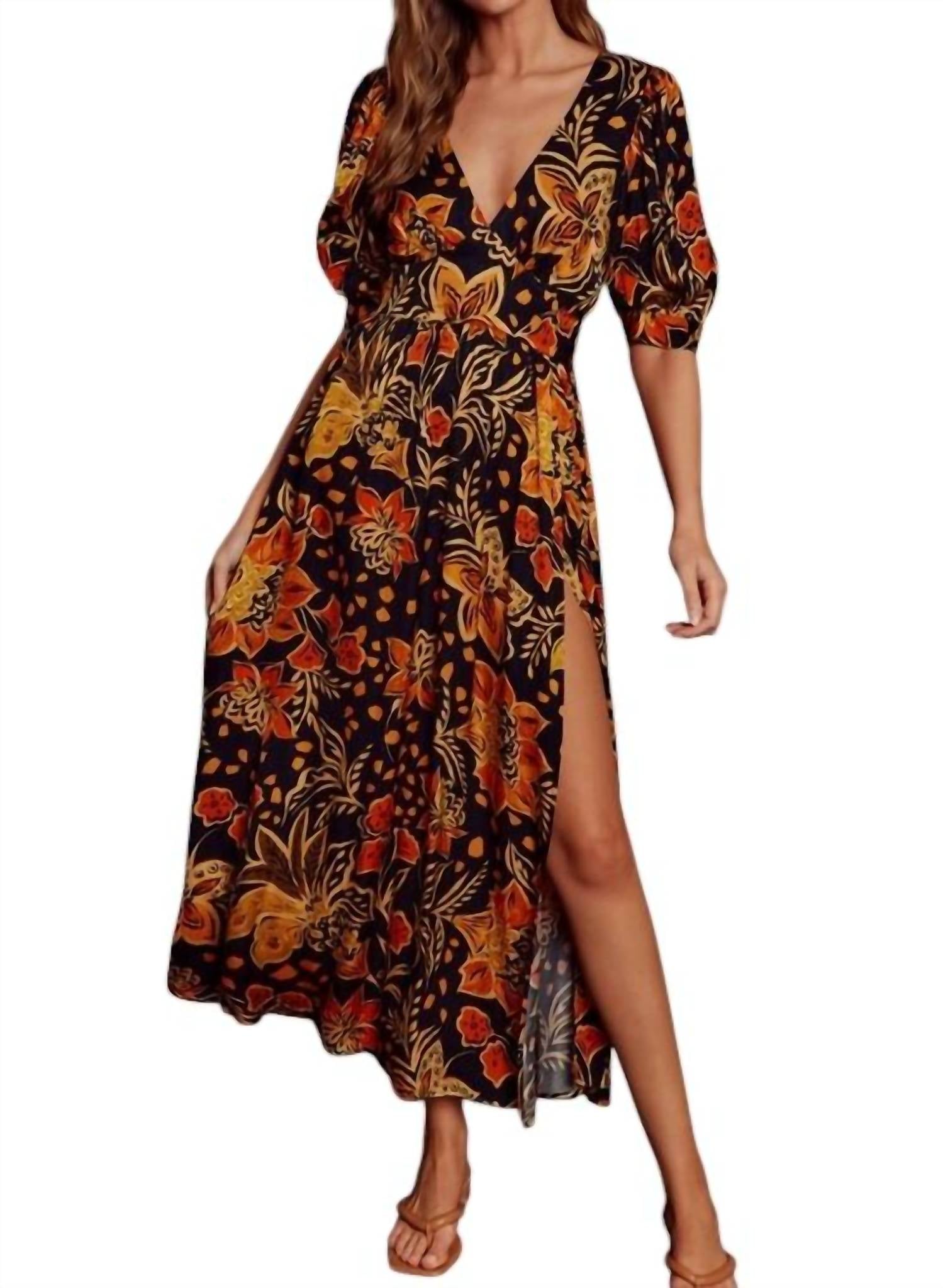 Dress Forum - Heavenly Surplice Slit Maxi Dress