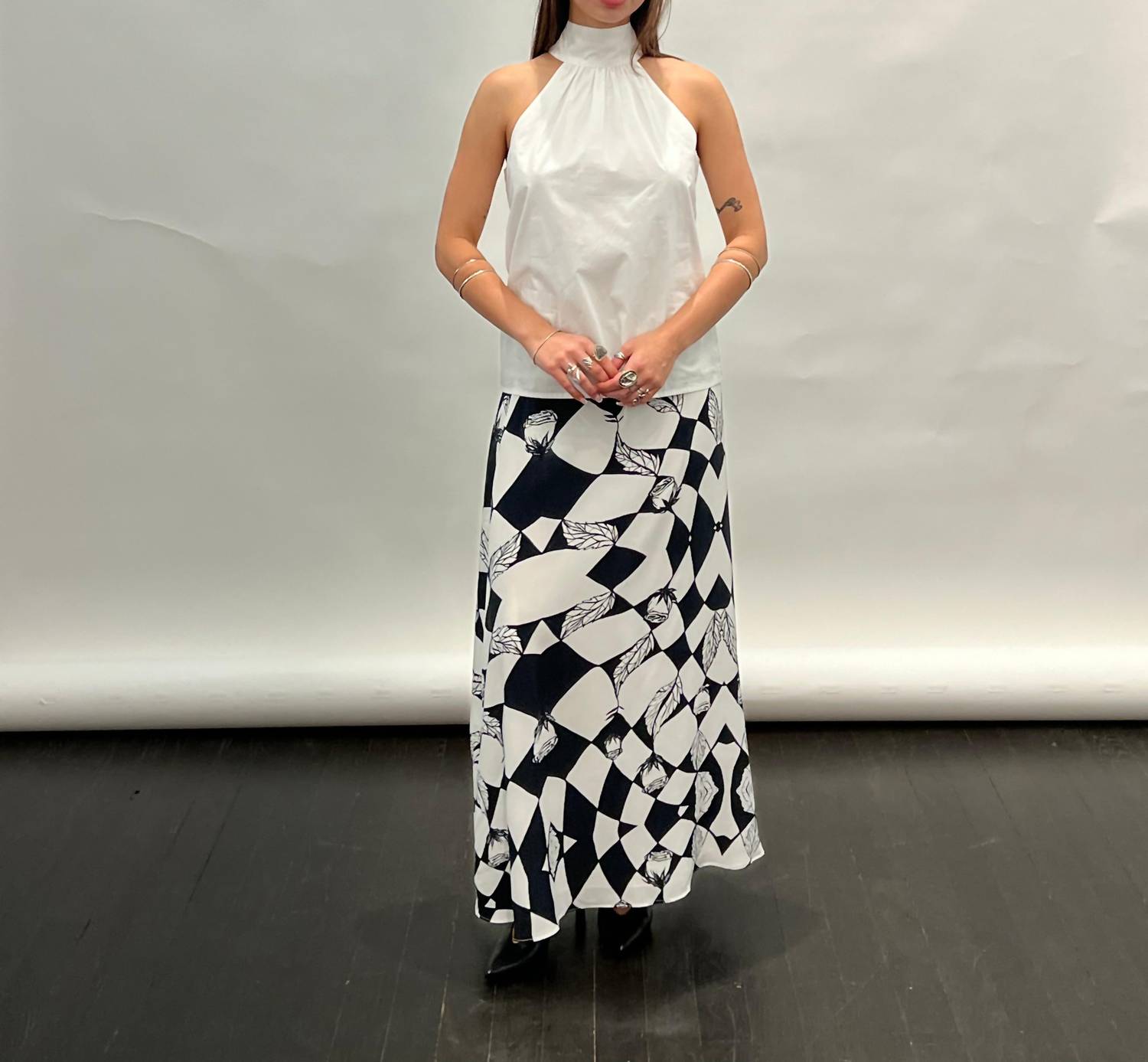 Shwetambari - Halter Neck Top With Big Bow